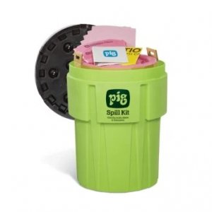 PIG HAZMAT SPILL KIT IN 95-GALLON HIGH-VISIBILITY CONTAINER