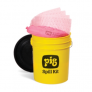 PIG HAZMAT SPILLL KIT IN HI-VIS CONTAINER, 4 GALLON EACH