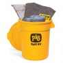 PIG SPILL KIT IN HIGH-VISIBILITY CONTAINER FOR OILS, COOLANTS, SOLVENTS AND WATER