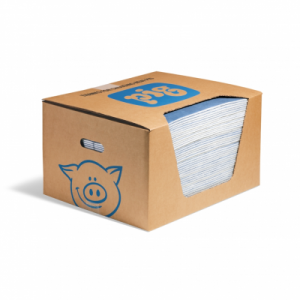 PIG WTR006 REUSABLE WATER ABSORBENT MAT PADS IN DISPENSER BOX