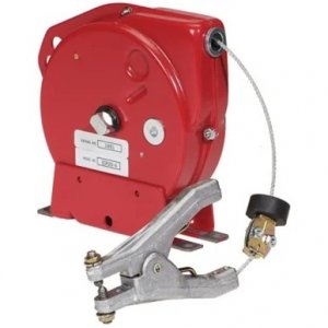 NEW PIG DRM133 RETRACTABLE BONDING & GROUNDING WIRE REEL WITH FM APPROVED CLAMP