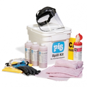 PIG ACID NEUTRALIZING SPILL KIT IN BUCKET