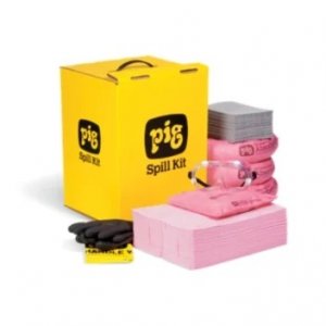PIG HAZMAT SPILL KIT IN GOBOX CABINET, HAZ-MAT 5.5 GAL EACH
