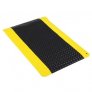 NEW PIG FLM447-BWY DECK-PLATE ANTI-FATIGUE MAT WITH HIGH-VIS YELLOW BORDER