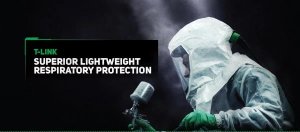 RPB T-LINK RESPIRATOR, INCLUDES: 17-713-S TYCHEM QC, SAFETY LENS, BUMP CAP ASSEMBLY