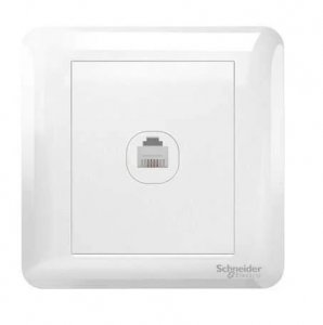 SCHNEIDER AFFLE PLUS 1G TELEPHONE SOCKET, WHITE – 1 GANG