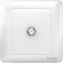 SCHNEIDER AFFLE PLUS 1G TV SOCKET F CONNECTOR – RELIABLE SIGNAL, WHITE