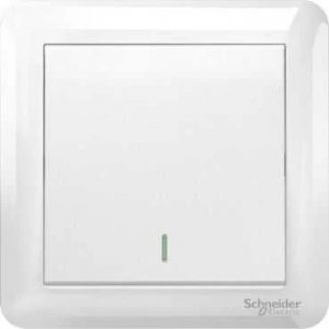 SCHNEIDER AFFLE PLUS 10A 250V 1 GANG 2 WAY SWITCH, WHITE