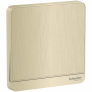 SCHNEIDER AVATARON 16AX 250V 1-GANG 2-WAY SWITCH, METAL GOLD HAIRLINE FINISH