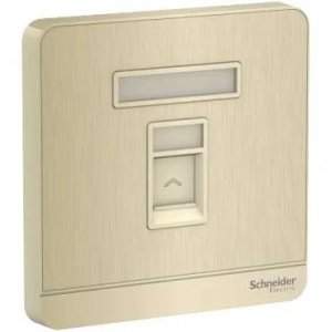 SCHNEIDER AVATARON SOCKET CAT 6 DATA SOCKET METAL GOLD HAIRLINE RJ45