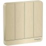 SCHNEIDER AVATARON SWITCH 16AX 250V 4G 2W METAL GOLD HAIRLINE