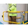 KEE SAFETY SGEUPC2 ADJUSTABLE SELF CLOSING INDUSTRIAL SAFETY GATE YELLOW POWDER COATED