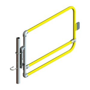 KEE SAFETY SGEUPC2 ADJUSTABLE SELF CLOSING INDUSTRIAL SAFETY GATE YELLOW POWDER COATED