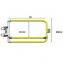 KEE SAFETY SGEUPC2 ADJUSTABLE SELF CLOSING INDUSTRIAL SAFETY GATE YELLOW POWDER COATED