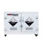PP CABINET FOR ACID & CORROSIVE, 19 GAL SEPARATE POLY TRAY WITH SECONDARY SUMP SZ 640X845X550