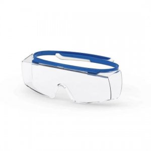UVEX SUPER OTG SAFETY SPECTACLES WITH SCRATCH-RESISTANT CLEAR UV400 LENS