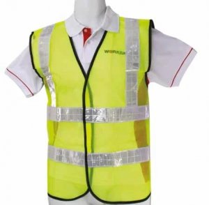 WORKGARD SV100GN LIME GREEN SAFETY VEST WITH REFLECTIVE STRIPS
