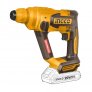 INGCO CRHLI201881 20V BRUSHLESS SDS PLUS ROTARY HAMMER KIT WITH 1.8J IMPACT ENERGY