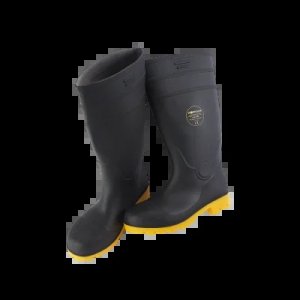 WORKSAFE® 108 S5 SRA PVC SAFETY BOOTS WITH STEEL TOE AND MIDSOLE - BLACK