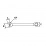 EGA MASTER COMBINATION RATCHET GEAR WRENCH CR-V MIRROR POLISHED CHROME PLATED DIN 1711
