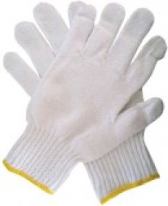 700 Gram White Cotton Knitted Gloves