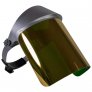 Dark Green Gold Heat Reflective Face Shields