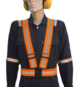 ELASTIC REFLECTIVE BRACE C/W BUCKLE