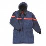 TEMPEX OVERCOAT WITH HOOD, N/BLUE