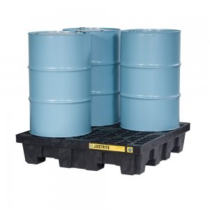 ECOPOLYBLEND™ SPILL CONTROL PALLET, 4 DRUM SQUARE