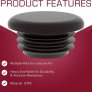 25mm Round Steel Pipe Insert Plugs Black Steel Tube Ends