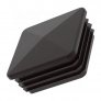 Injection Molded 32x32mm 50x50mm Black Square Steel Tube Pipe Fittings Plastic Pyramid Cap SQPM, SQPS Series