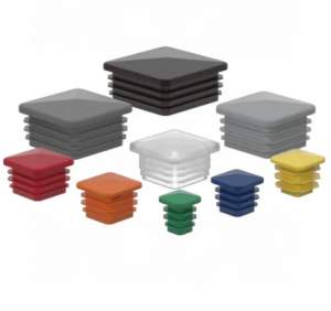 Injection Molded 32x32mm 50x50mm Black Square Steel Tube Pipe Fittings Plastic Pyramid Cap SQPM, SQPS Series