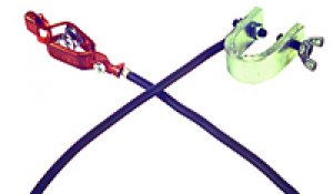 Deluxe Ground Wire, for connection between drum and true ground, 3 ft. long heavy duty insulated wire rope with ‘C’ clamp on one end and alligator clip on the other end.