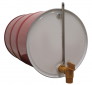 Drum Gauge, c/w Heavy gauge glass and plated steel construction. Accepts 0.75: NPT faucet. Buna-N Seals. 22″H (with supplied fittings)