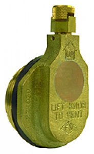 Drum Vent. Automatically relieves pressure at 5 psi. Maximumflow at 220 CFM at 20 psi. Flame arrestor prevents sparks and flame from igniting drum contents. Fits 2″ bung hole in steel & plastic drum. FM Aproved.