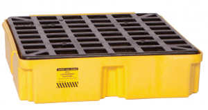 EAGLE 1-Drum Spill Pallet , 15-Gallon Sump Capacity Modular Spill Containemnt Platform without drainage.Dim.: 26 1/4″ x 26″ x 6 1/2″H.