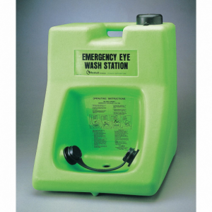 Honeywell Portastream I Eyewash Station, 6-Gallon. Gravity-Feed. Wall/Cart Mount. Dim. : 23.5″ x 16″ x 14 “. Includes 70-oz EyeSaline Concentreate