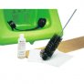 Portastream Universal Eyewash Cleaning Kit, allows eye wash thorough cleaning by removing contaminant from tank interior.. ust Cover, use with Portastream I & II.Protects Eyewash basin from dirt, dust & debris.Cover & pull strapare remove i