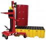 Wesco Model DM-1100 Ergonomic Drum Handler, handles 30,55 & 85 gallon drums of steel, fiber & poly drums.Includes Gator Grip Clamp ensures drum will not drop off. Capacity(Legs Extended) : 1100 lbs.