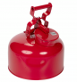 2.5 Gallon Metal Disposal Safety Can, Flame Arrester, Galvanized Steel, Red – 11 1/4″ x 12″H