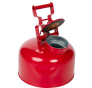 2.5 Gallon Metal Disposal Safety Can, Flame Arrester, Galvanized Steel, Red – 11 1/4″ x 12″H