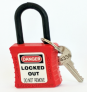 De-Electric Lockout Padlock, 38mm Shackle, Keyed Different. Colour : Red DEPL-R01