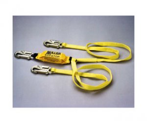 Miller Shock Absorbing Lanyard, c/w Sofstop Shock Absorber & Double Leg Lanyards w/Snap Hook on both Ends. 6 ft length, Yellow