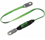 Miller Shock Absorbing Lanyard, c/w Sofstop Shock Absorber & Snap Hook on both Ends. 6 ft length, Adjustable. Green
