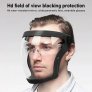 Transparent Full Face Shield Windproof Anti-fog Shield Super Protective Face Shield for Adults ( Scratch & Chemical Resistant)