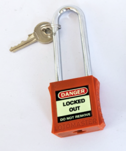 ULPP-LS-R-HV Ultimate Lockout Padlock, 76mm Shackle, Keyed Different. Colour : Red ( Glow-In-The-Dark)