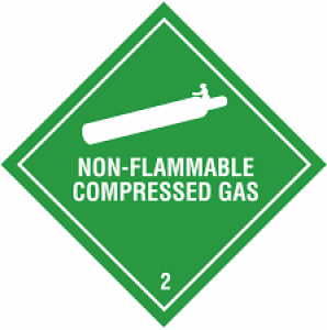 Class 2 Non-Flammable Gas, 4″ x 4″ Vinyl Labels. Roll of 250 pcs. 9UJ86