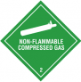 Class 2 Non-Flammable Gas, 4″ x 4″ Vinyl Labels. Roll of 250 pcs. 9UJ86