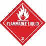 Class 3 Flammable Liquid, 4″ x 4″ Vinyl Labels. Roll of 250 pcs. 6R702
