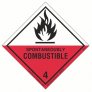 Class 4 Spontaneously Combustible Hazardous Materials, 4″ x 4″ Vinyl Labels. Roll of 500 pcs. 35ZJ97